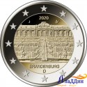 2 евро. Дворец Сан-Суси в Потсдаме. 2020 год