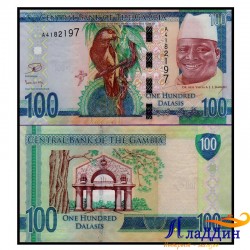 Банкнота 100 даласи Гамбия