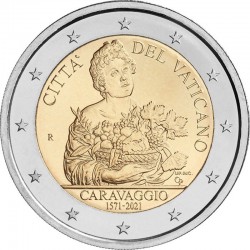 2 евро. 450 лет со дня рождения Караваджо. 2021 год