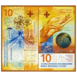 Банкнота Швейцария 10 франков.