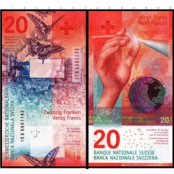 Банкнота Швейцария 20 франков.