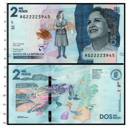Банкнота 2000 песо (2мил) Колумбия. 2018 г.