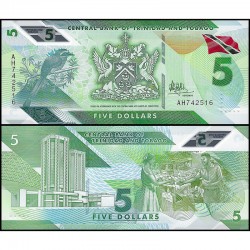 Банкнота Тринидад и Тобаго 5 долларов. 2020 год. ПЛАСТИК