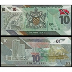 Банкнота Тринидад и Тобаго 10 долларов. 2020 год. ПЛАСТИК