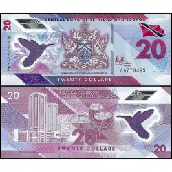 Банкнота Тринидад и Тобаго 20 долларов. 2020 год. ПЛАСТИК