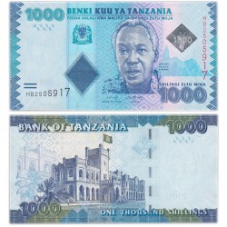 Банкнота 1000 шиллингов Танзания 2019 год