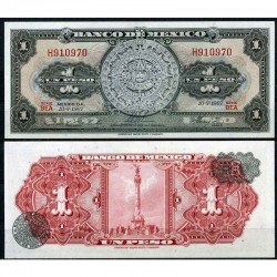 Банкнота 1 песо Мексика. 1969-1970гг