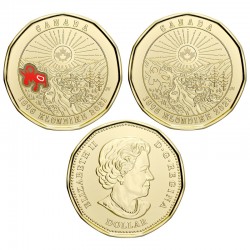 Набор монет 1 доллар. 125 лет клондайкской золотой лихорадке. 2021 год