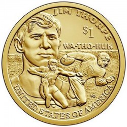 Монета 1 доллар Джим Торп (Ва-Тхо-Кук). 2018 год