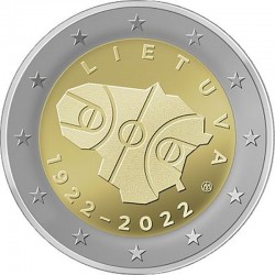 2 евро. 100-летие баскетбола в Литве. 2022 год