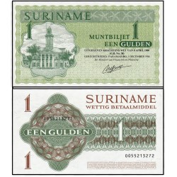 Банкнота 1 гульден Суринам.1984 год