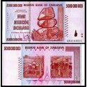 Зимбабве 5 000 000 000 доллар кәгазь акчасы. 2008 ел