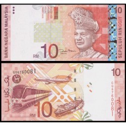 Банкнота 10 ринггит Малайзия.
