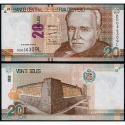 Банкнота 20 солей Перу. 2018 год