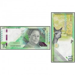 Банкнота 10 солей Перу. 2019 год