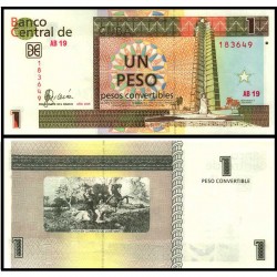 Банкнота 1 конвертируемый песо Куба. 2016 год