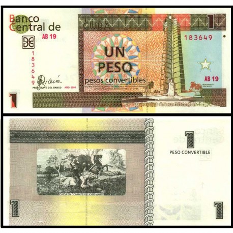 Банкнота 1 конвертируемый песо Куба. 2016 год