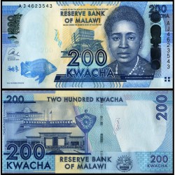 Банкнота Малави 200 квача. 2016 год