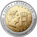 2 евро Люксембург.Монограмма Великого Герцога Люксембурга Анри. 2004 г.