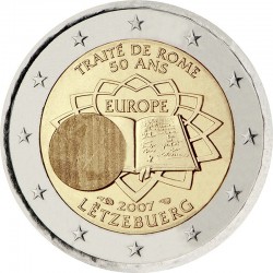 2 евро Люксембург. 50-летие подписания Римского договора. 2007 год