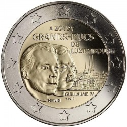 2 евро Люксембург. 100 лет со дня смерти Великого Герцога Люксембурга Вильгельма IV. 2012 г