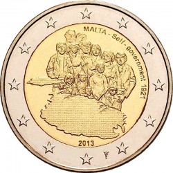2 евро Мальта. Собственное правительство 1921 года. 2013 год