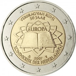 2 евро Нидерланд.Рим килешүенә кул куелуга 50 ел. 2007 ел