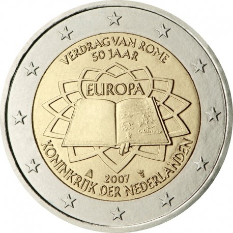 2 евро Нидерланды.50-летие подписания Римского договора. 2007 год