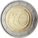 2 евро Португалия. 10 ел икътисадый һәм валюта берлегенә. 2009 ел