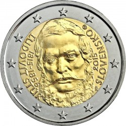 2 евро Словакия. 200 лет со дня рождения Людовита Штура. 2015 год