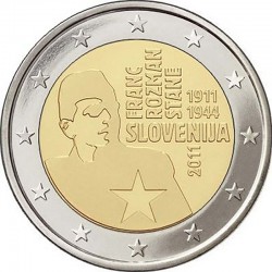 2 евро Словения. 100 лет со дня рождения Франца Розмана. 2011 год
