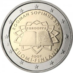 2 евро Финляндия. 50-летие подписания Римского договора. 2007 год
