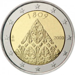2 евро Финляндия. 200-летие финской автономии и сейма в Порвоо. 2009 год