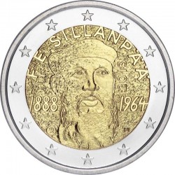 2 евро Финляндия. 125 лет со дня рождения Франса Эмиля Силланпяя. 2013 год