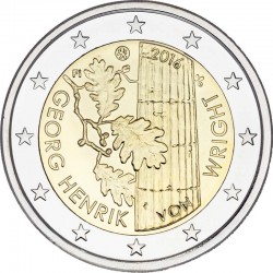 2 евро Финляндия. 100 лет со дня рождения Георга Хенрика фон Вригта. 2016 год