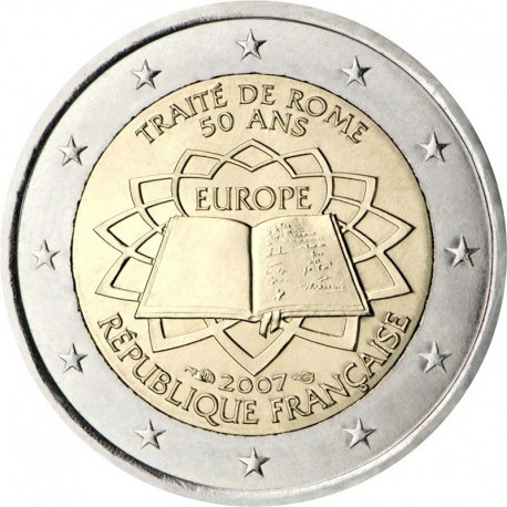 2 евро Франция. Рим килешүенә кул куюның 50 еллыгы. 2007 ел