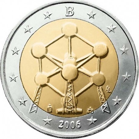 2 евро Бельгия. Атомиум. 2006 ел
