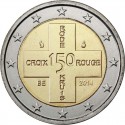 2 евро Бельгия. 150 лет Красному Кресту Бельгии. 2014 год