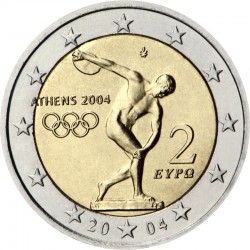 2 евро Греция. Летние Олимпийские игры 2004 г. 2004 год