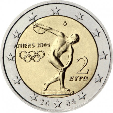 2 евро Греция. Летние Олимпийские игры 2004. 2004 год