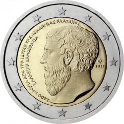 2 евро Греция. 2400 лет с основания Платоновской Академии. 2013 год