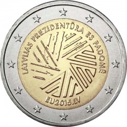 2 евро Латвия. Председательство Латвии в Совете Европейского союза. 2015 год