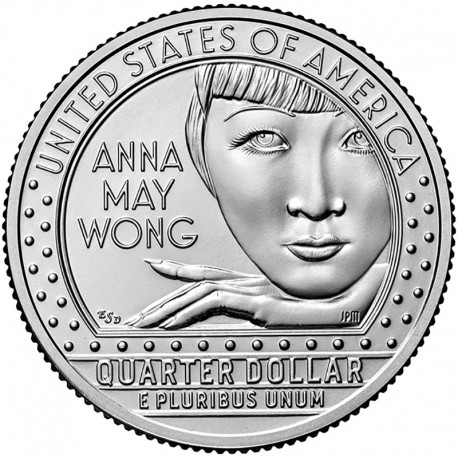 25 центов США. Американские женщины. Анна Мэй Вонг. 2022 год