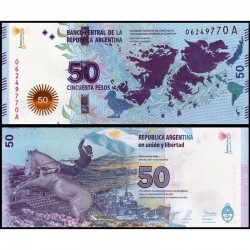 Банкнота 50 песо Аргентина. 2015 год