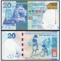 Гонконг 20 доллар кәгазь акчасы. 2012 ел