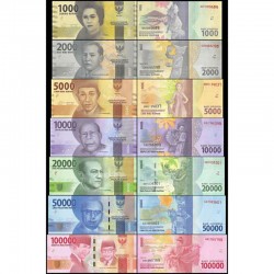 Набор из 7 банкнот Индонезия. 2016 год