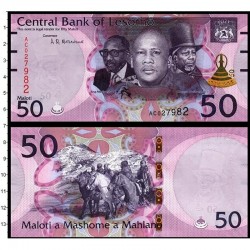 Банкнота Лесото 50 малоти. 2021 год