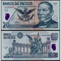 Мексика 20 песо кәгазь акчасы. 2003 ел. Пластик
