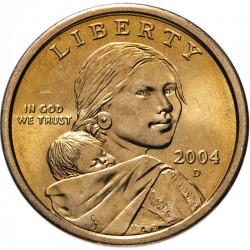Монета 1 доллар. Парящий орёл. 2004 год