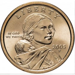 Монета 1 доллар. Парящий орёл. 2005 год